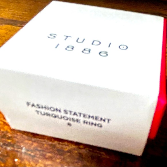 Bold Large Turquoise Crystal Teardrop Ring Western Boho Vintage Style Size 8 New - Picture 6 of 6